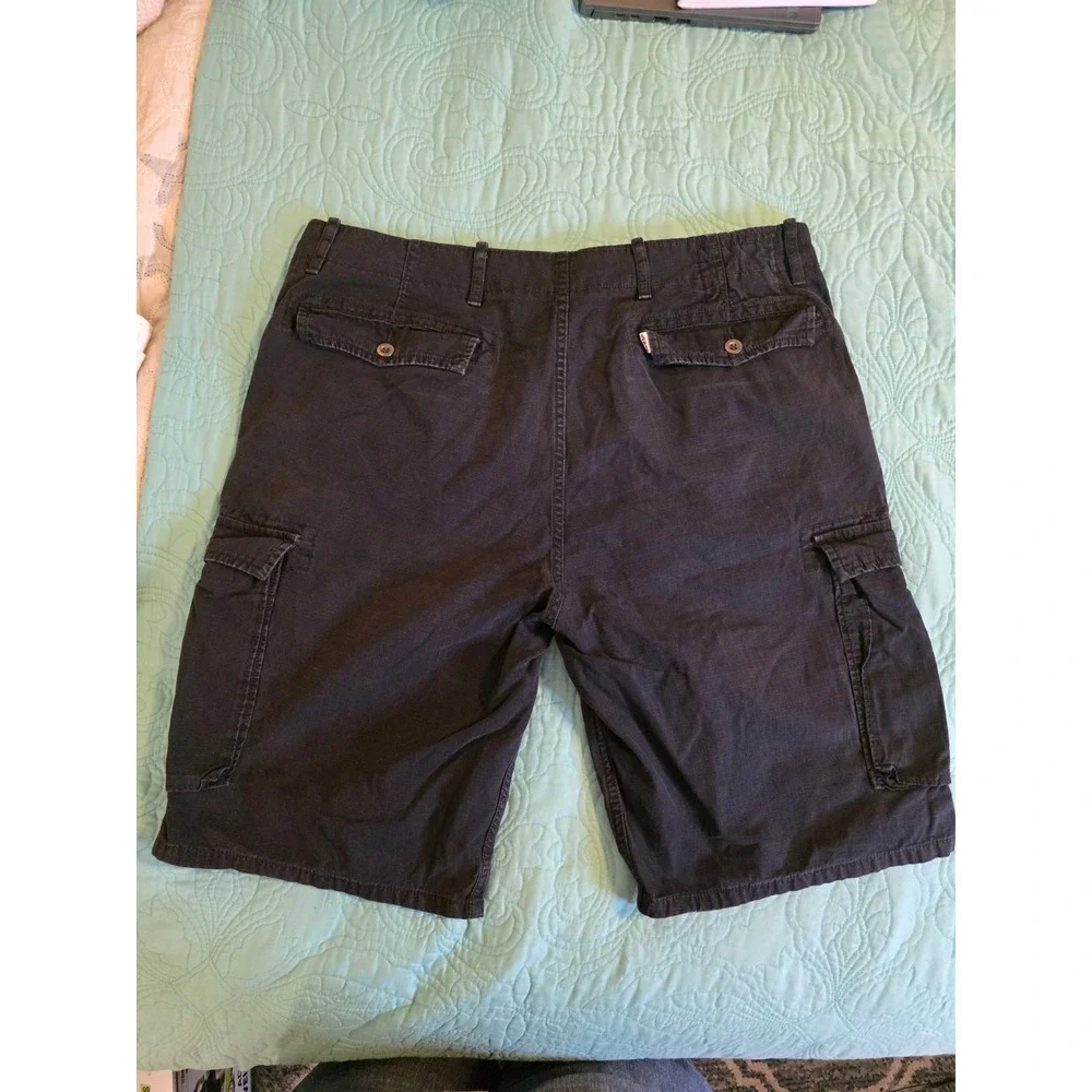 Levis‎  Men's Size 36(Act.38)Black Cotton Cargo Ripstop Casual Work Shorts